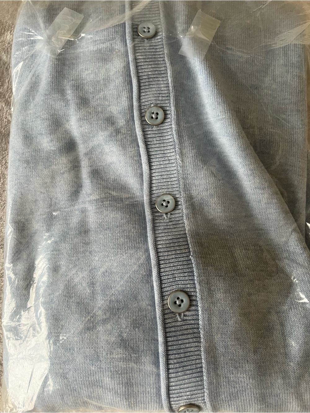 Talbots Soft Light Blue Open-Front V-Neck Cardigan NWT - Picture 6 of 6